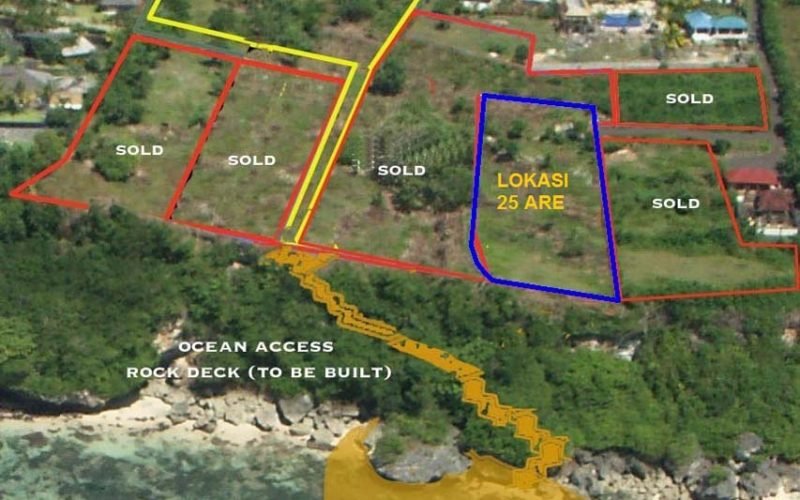 Tanah tebing Bali yang luar biasa untuk dijual di barisan miliarder Uluwatu 0